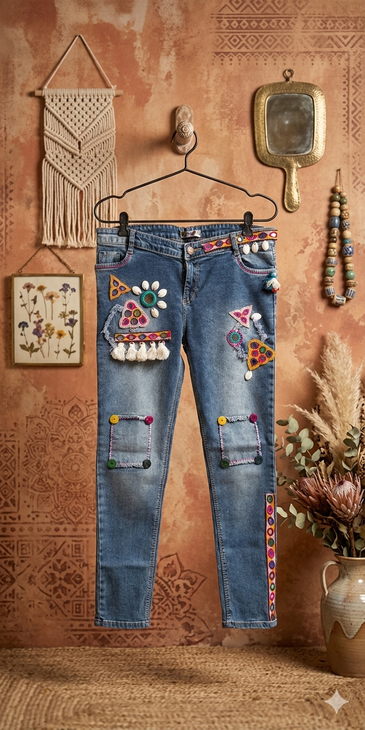 The Kutch Gypsy Embellished Denim