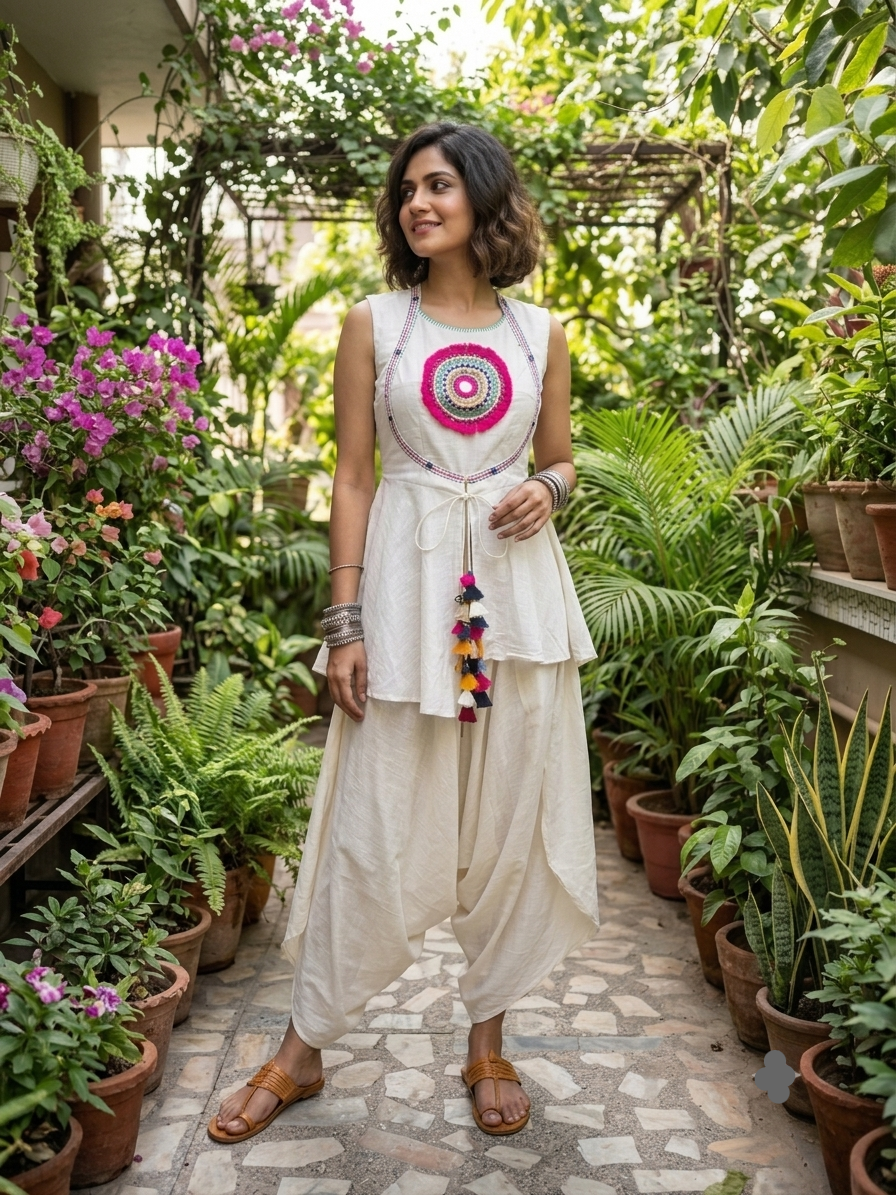 The Ivory Mandal embroidery Co-ord Set