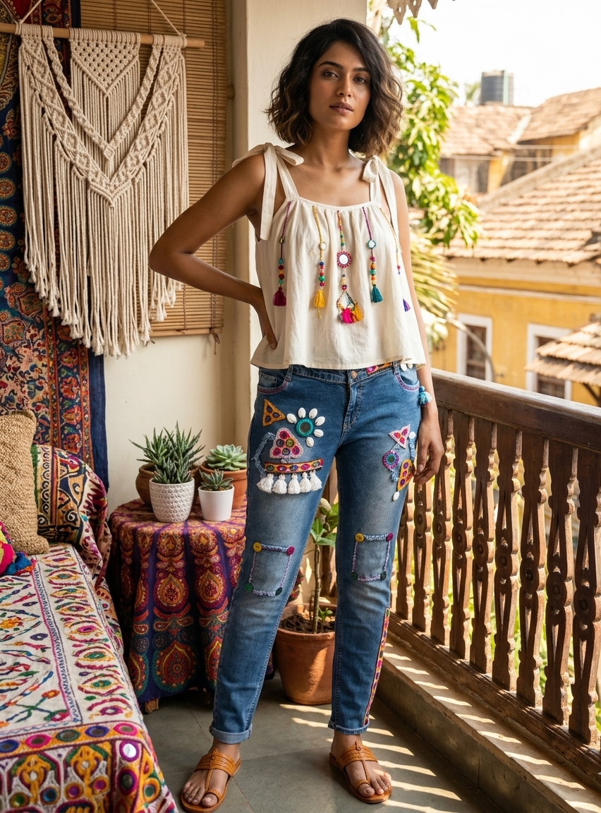 The Kutch Gypsy Embellished Denim