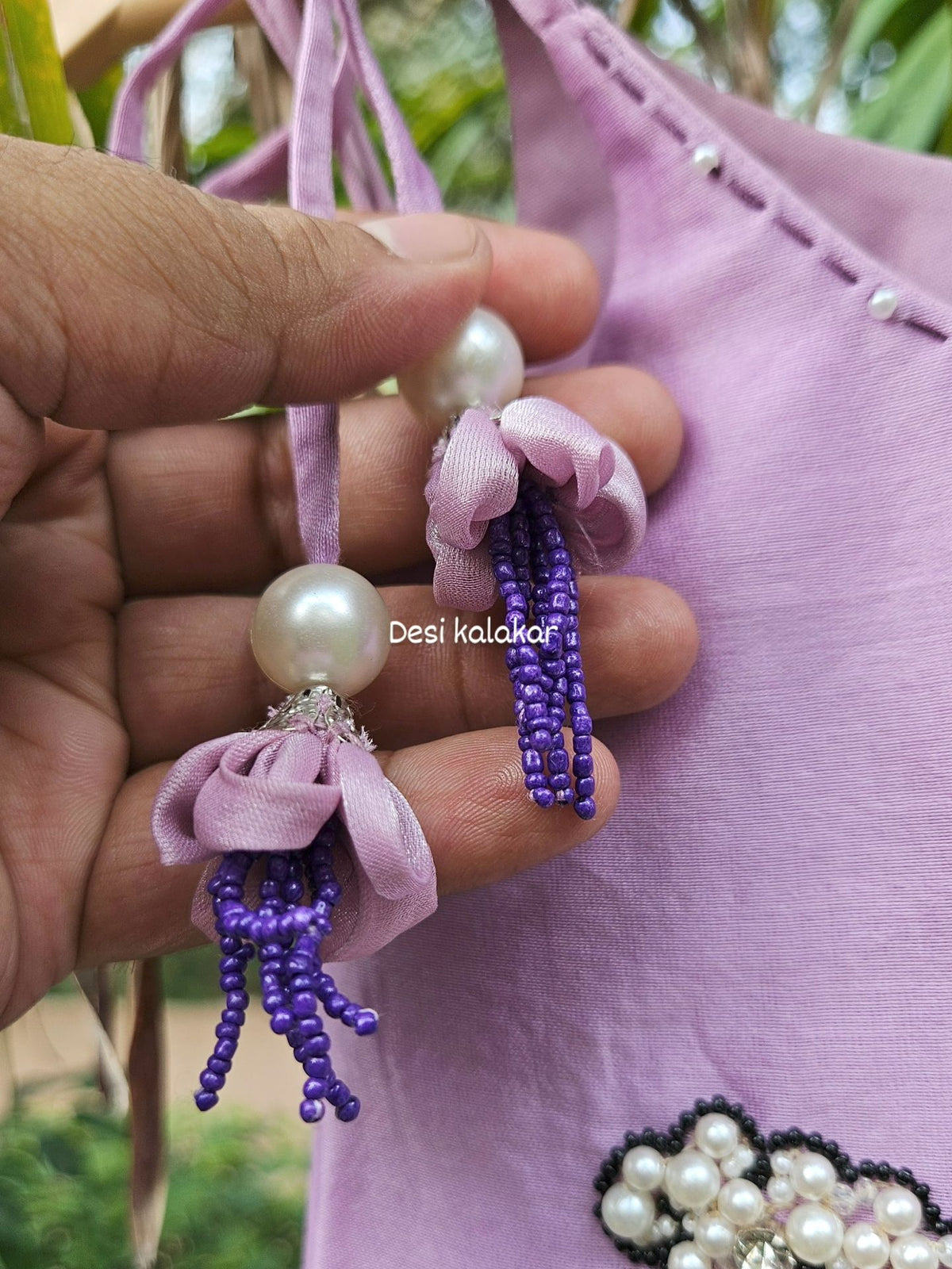 Enchanted Swan Lake Lavender A-Line Top and Flared Pants Set for Little Girls