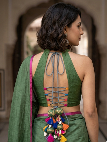 The "Boho-Chic" Halter Blouse