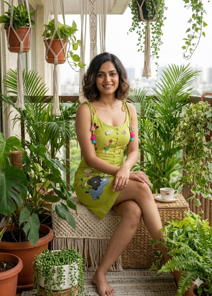 The Joyful Garden Embroidered Dress