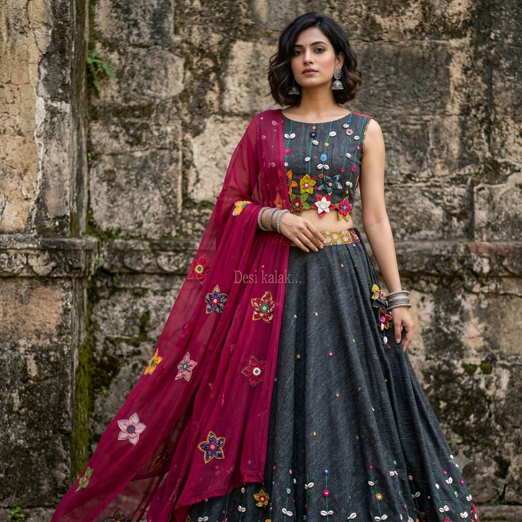 The Gulbahar Handcrafted Lehenga Set