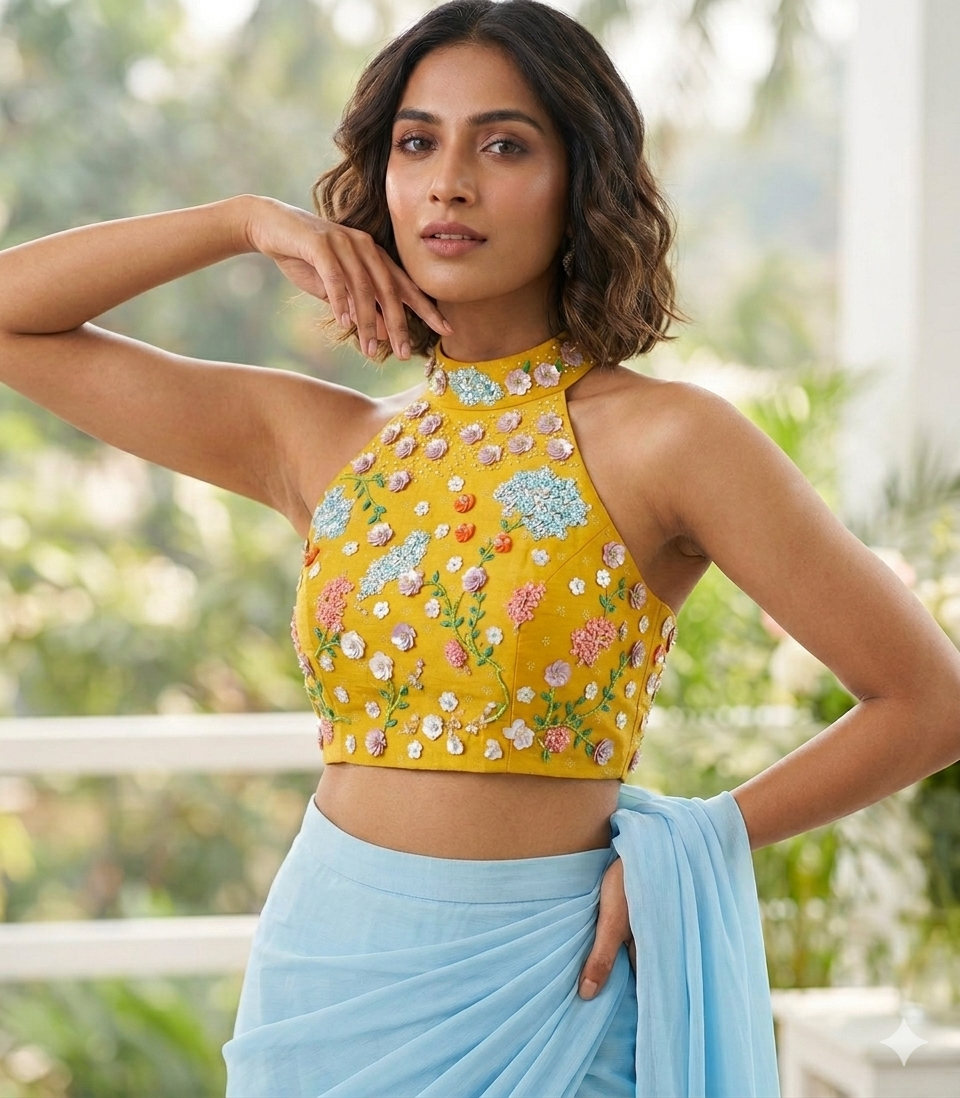 The Blooming Garden Halter Blouse