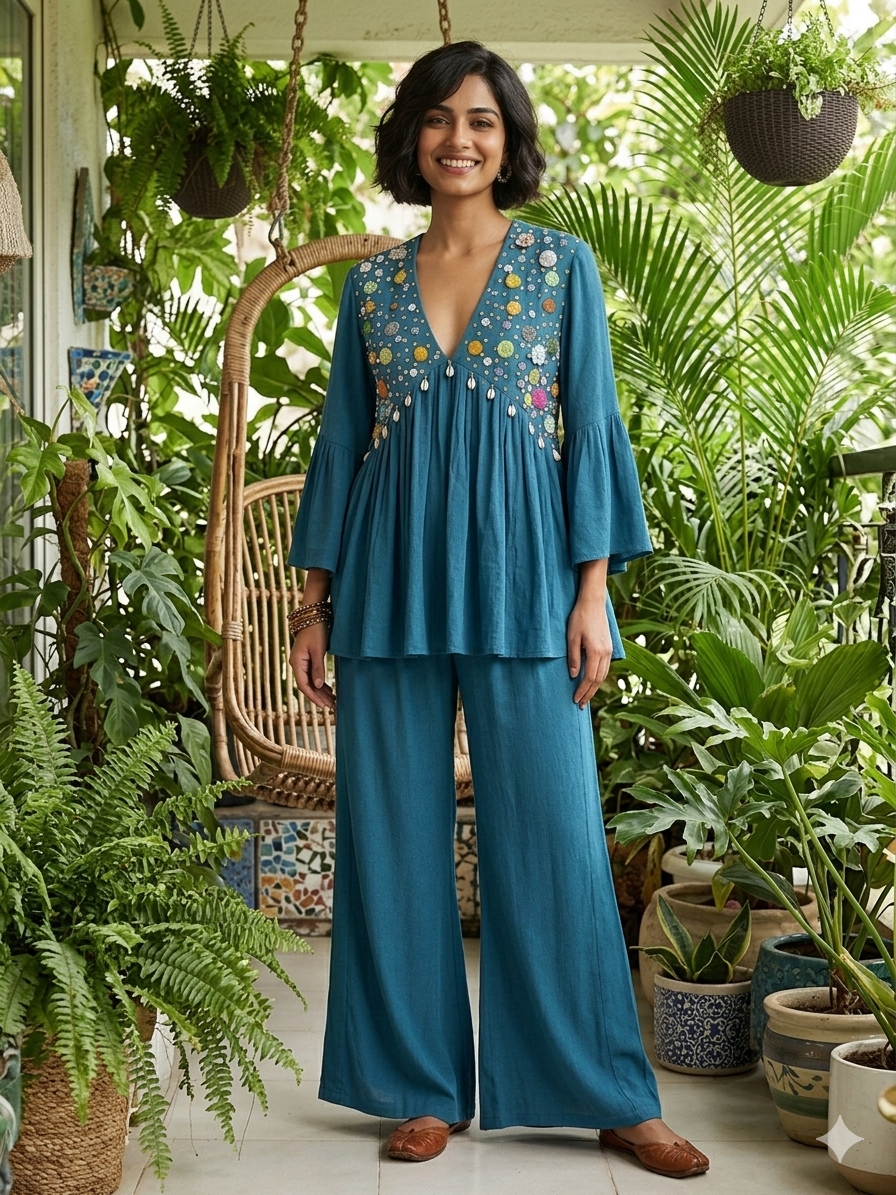 The Teal Confetti Co-Ord Set