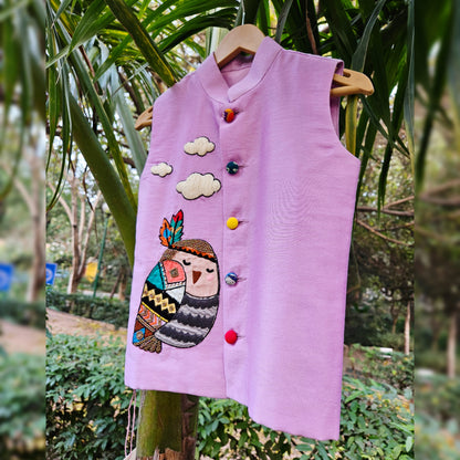 The Cutely Wild Owl  Jacket - purple