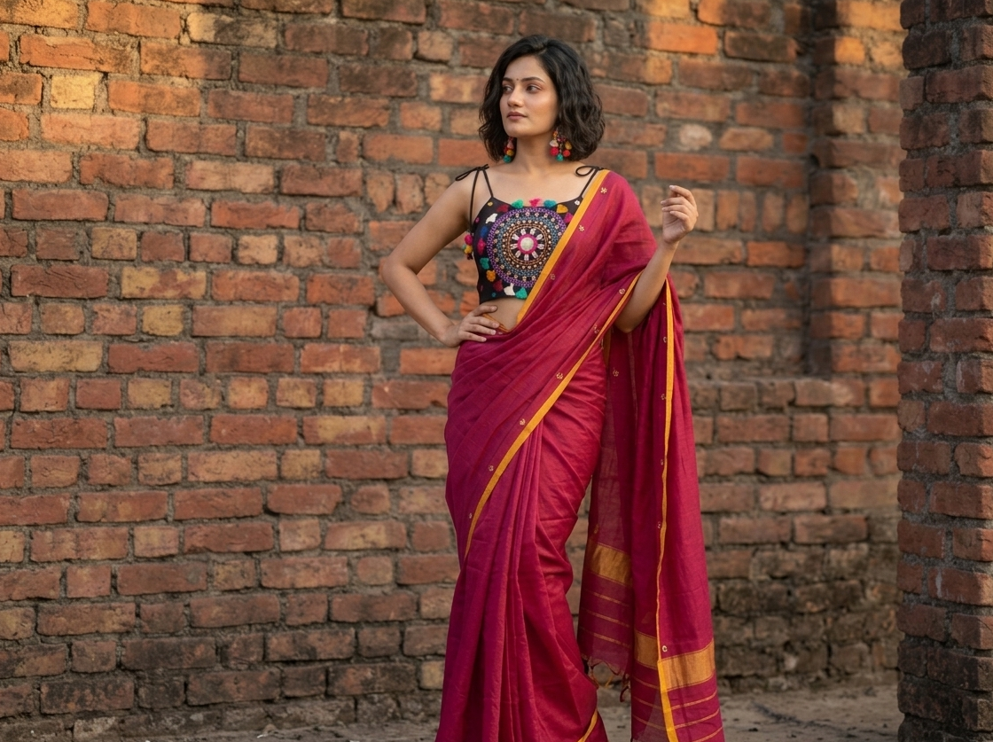 The ‘Chakra Mandala Art’ Handcrafted Blouse