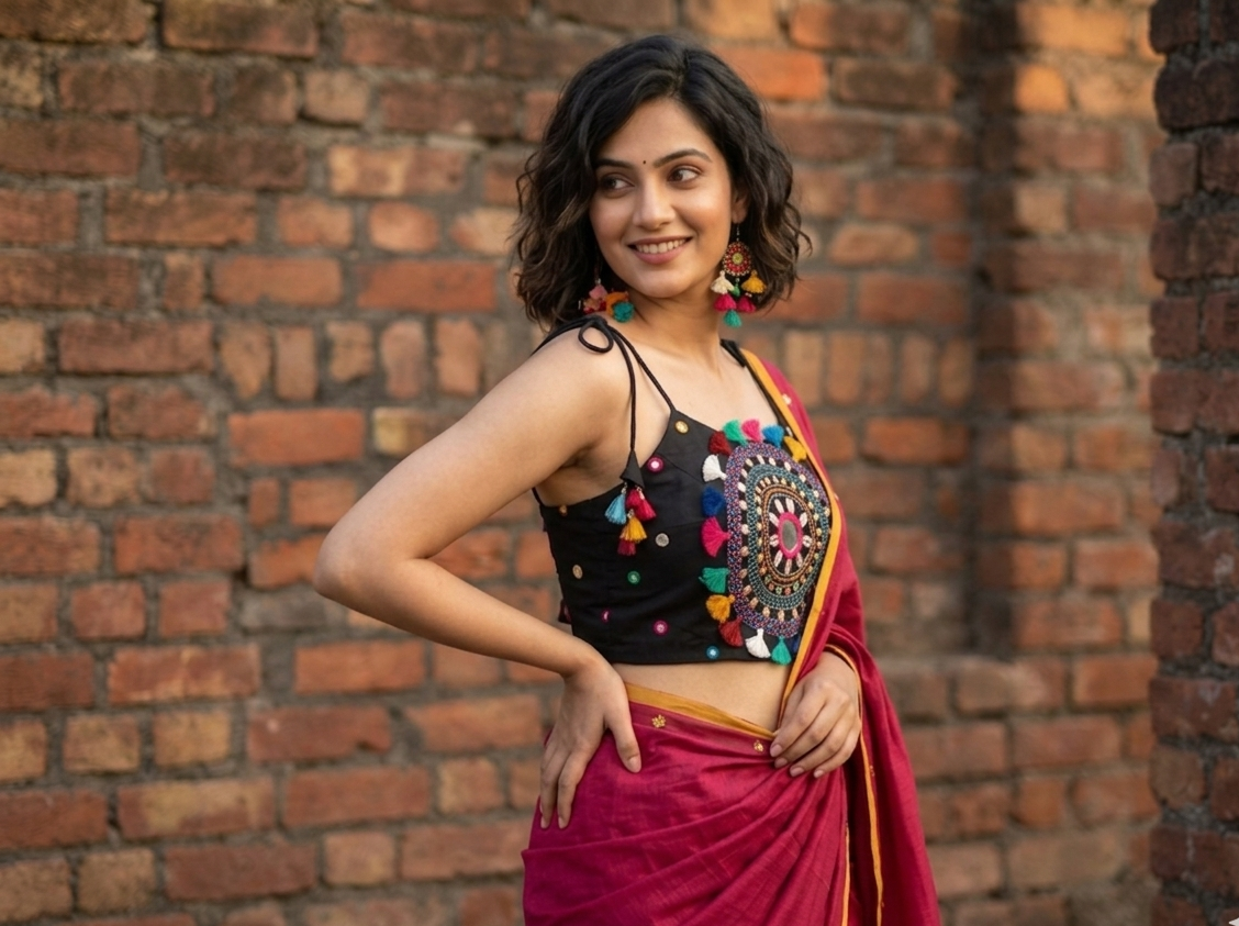 The ‘Chakra Mandala Art’ Handcrafted Blouse