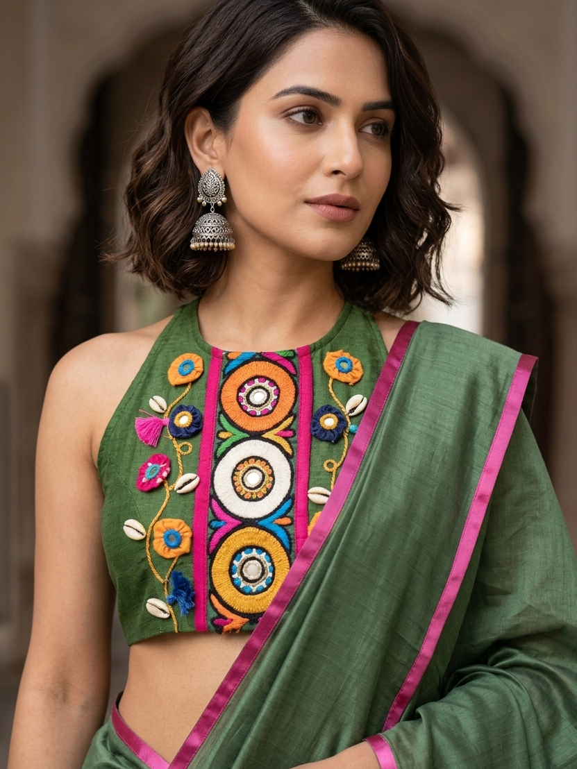 The "Boho-Chic" Halter Blouse