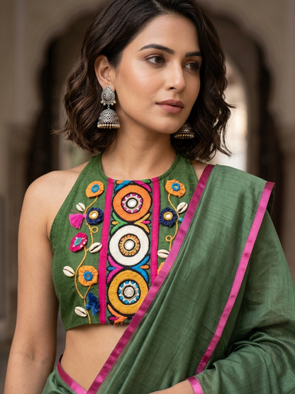 The "Boho-Chic" Halter Blouse