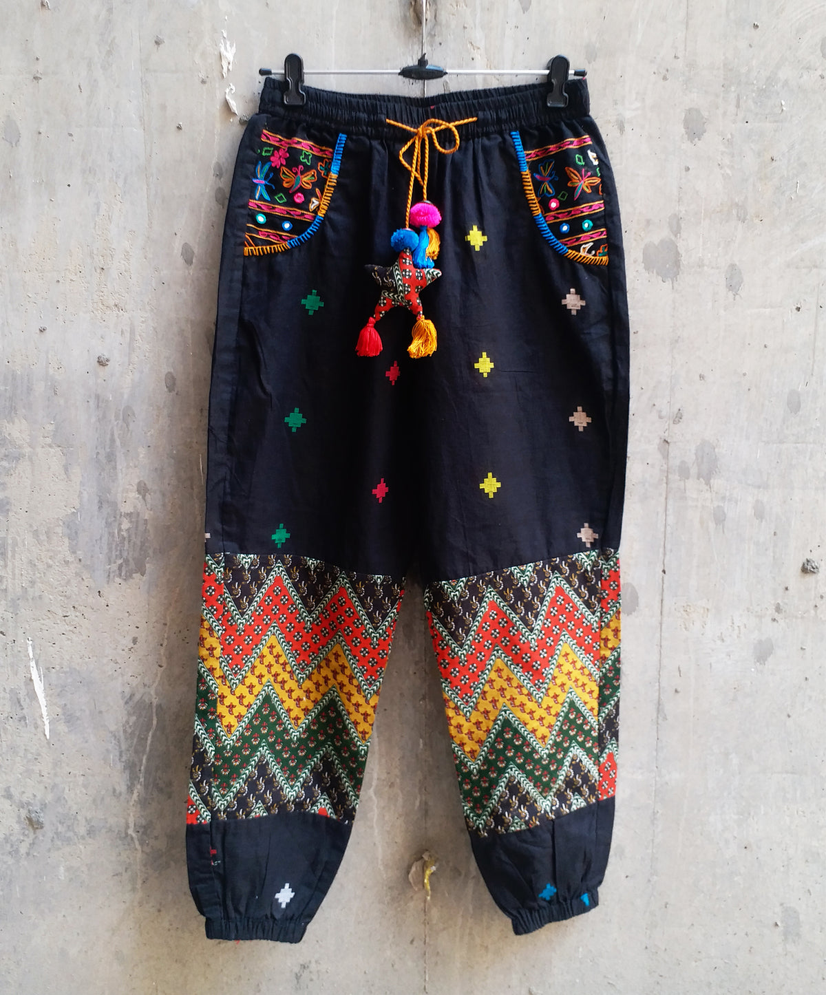 Black Pull-Up Pants