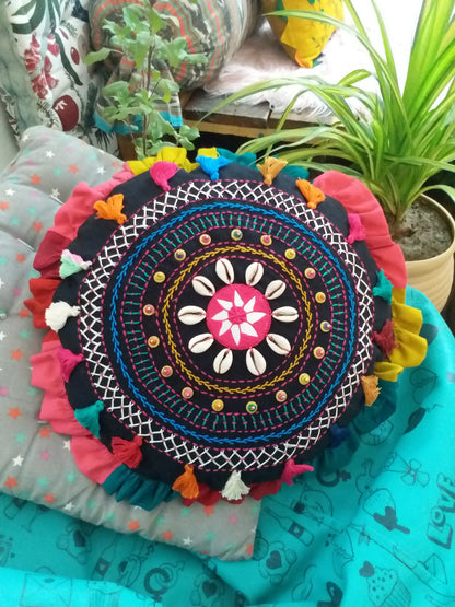 Mandala circular cushion
