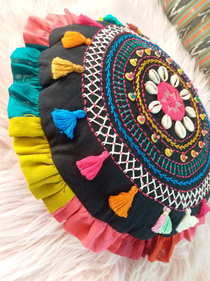 Mandala circular cushion