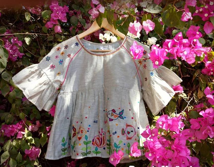 Grey Marine Top