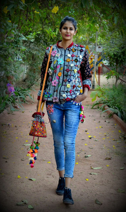 The "Upcycled Garden" Bomber Jacket