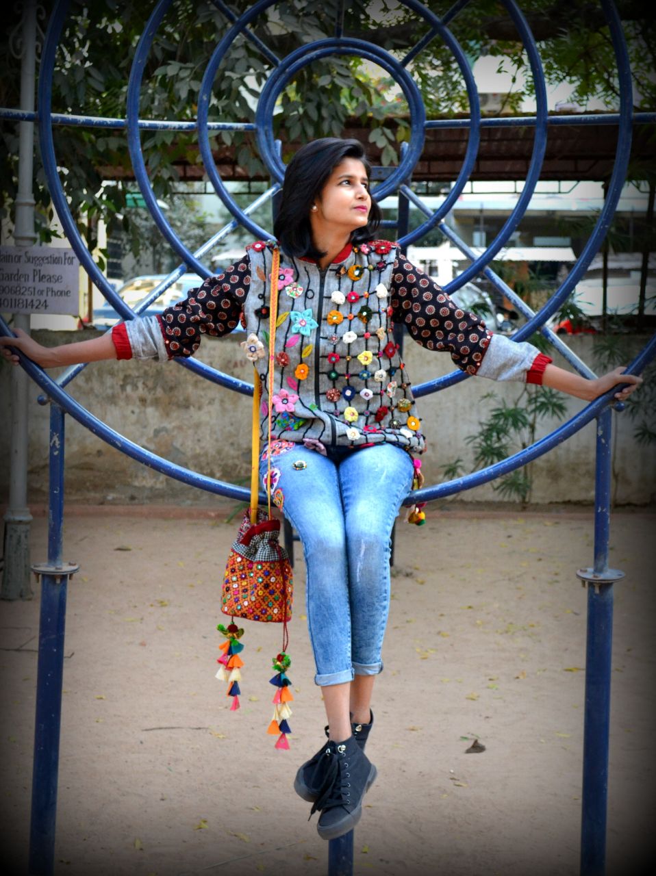 The "Upcycled Garden" Bomber Jacket