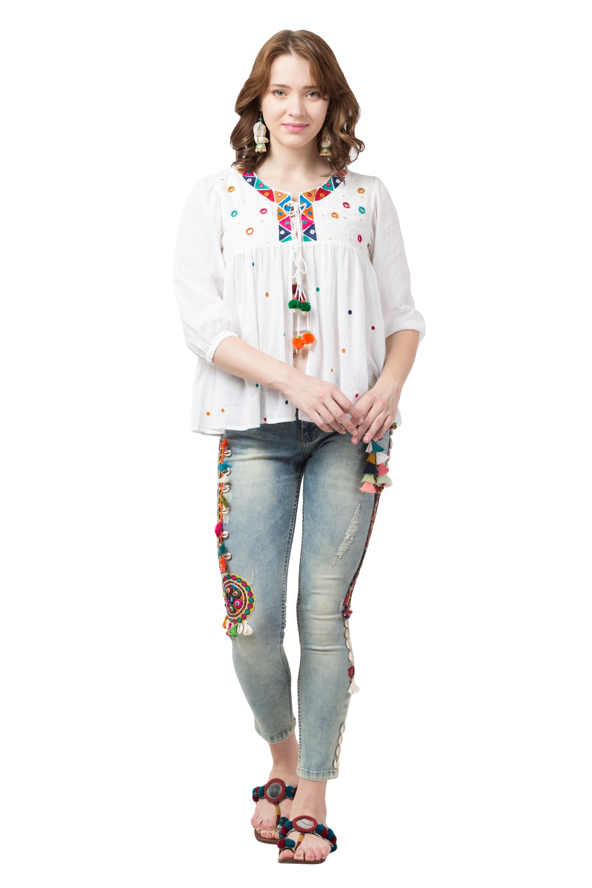 The "Boho Bunting" Tie-Up Shrug