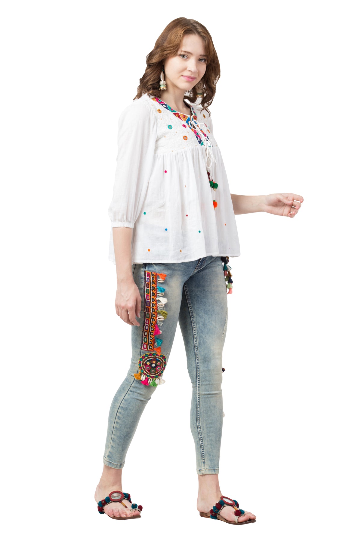 The "Boho Bunting" Tie-Up Shrug