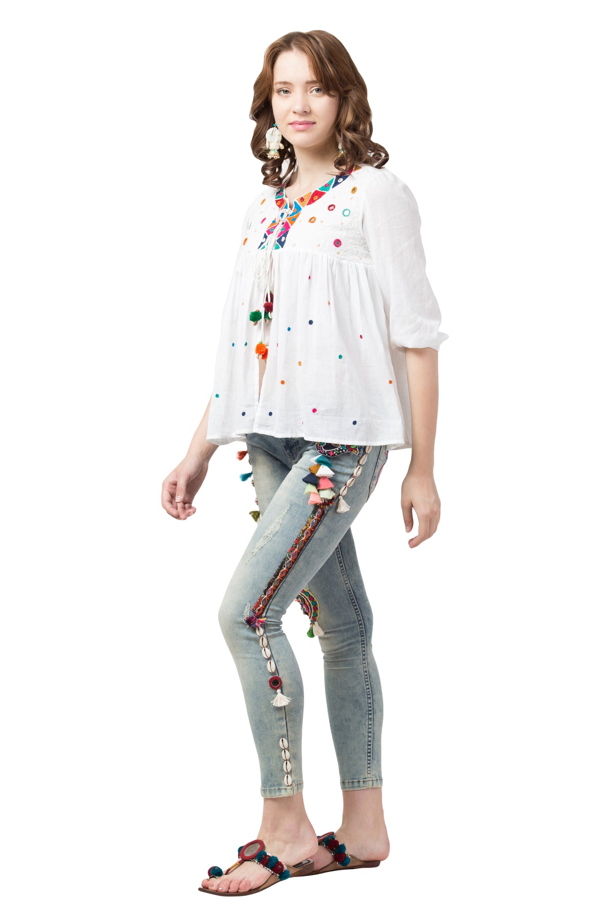 The "Boho Bunting" Tie-Up Shrug