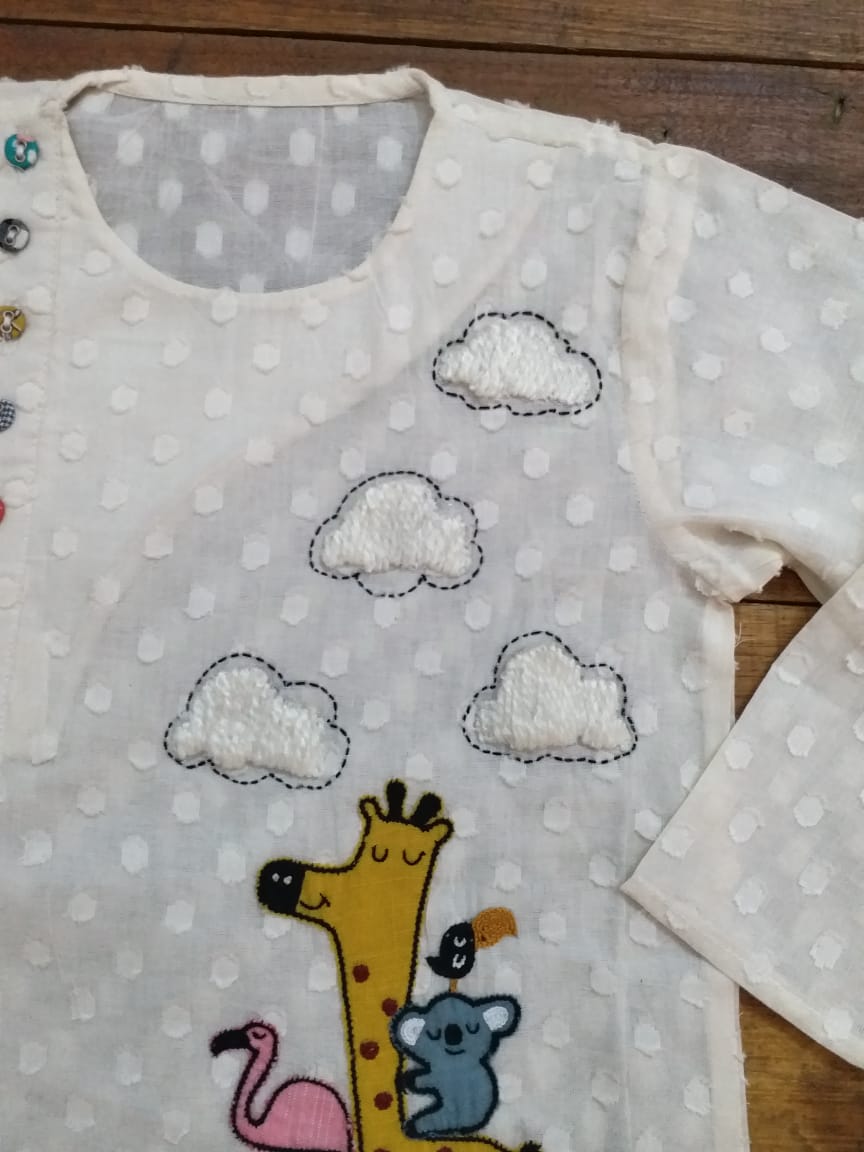 'My Gang' Handcrafted Cotton Dobby Boys Kurta Pyjama Set | Desi Kalakar