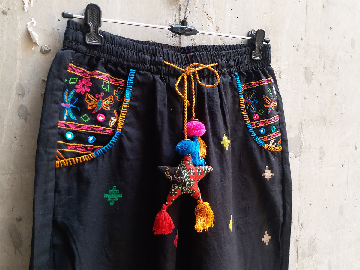 Black Pull-Up Pants