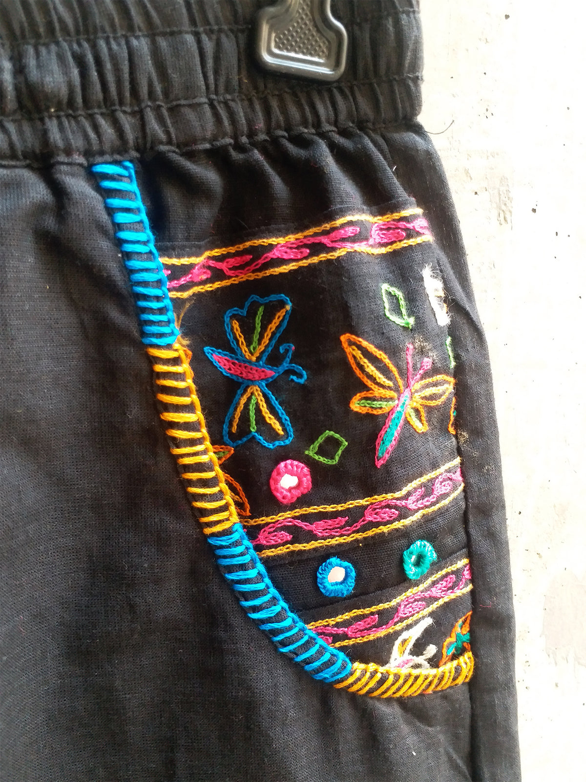 Black Pull-Up Pants